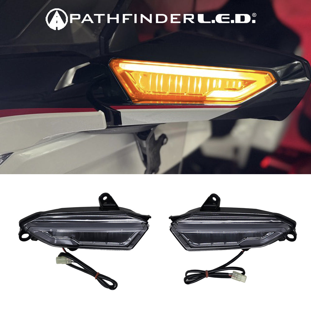 LED MIRROR SEQ TS W/DRL SMOKE HON GL