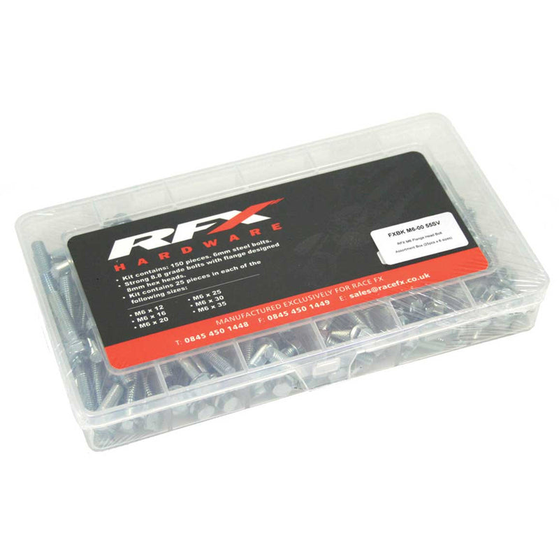 M6 FLANGE HEAD BOLT BOX 12/16/20/25/30/35MM