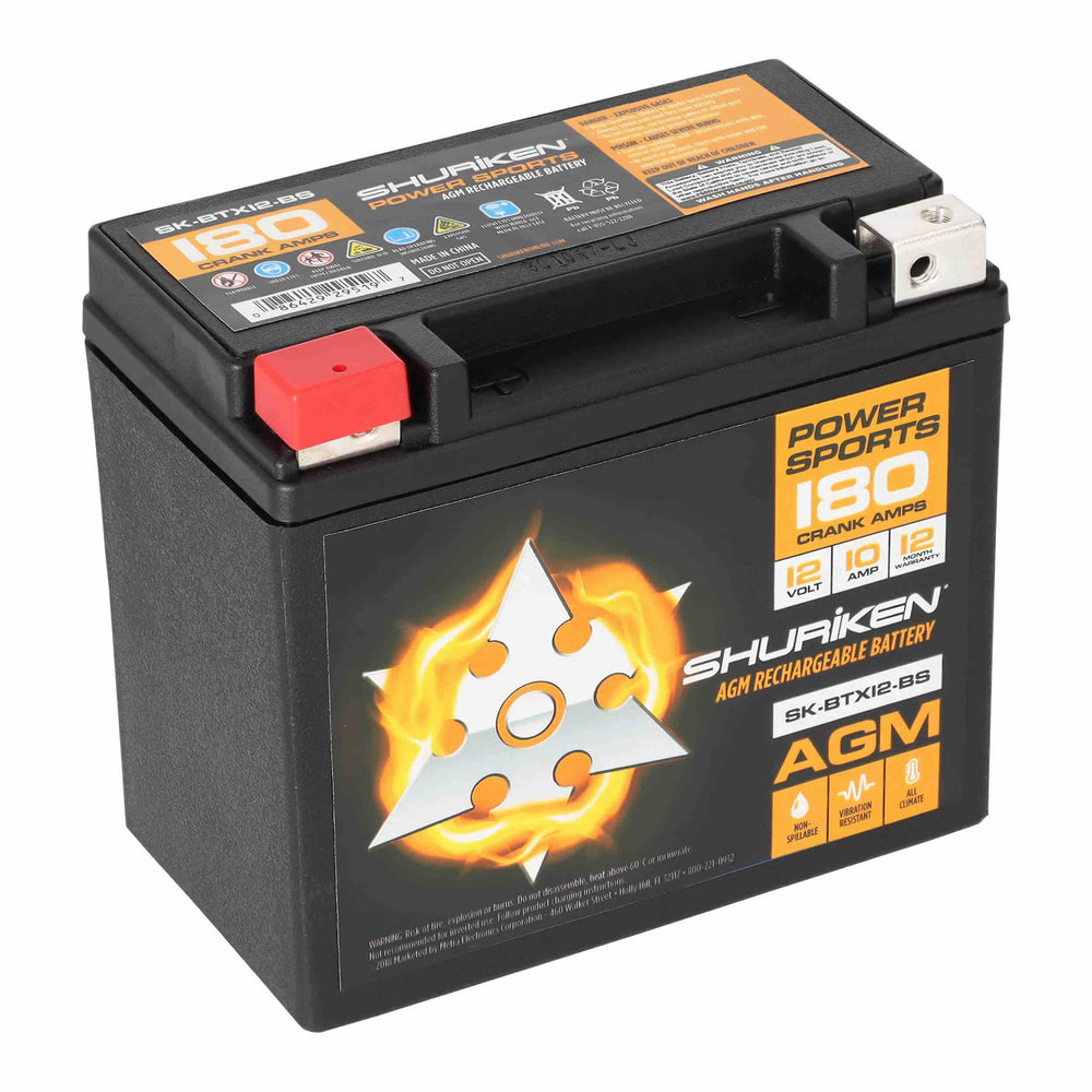 180 CRANK AMPS 10AMP HOURS AGM BATTERY