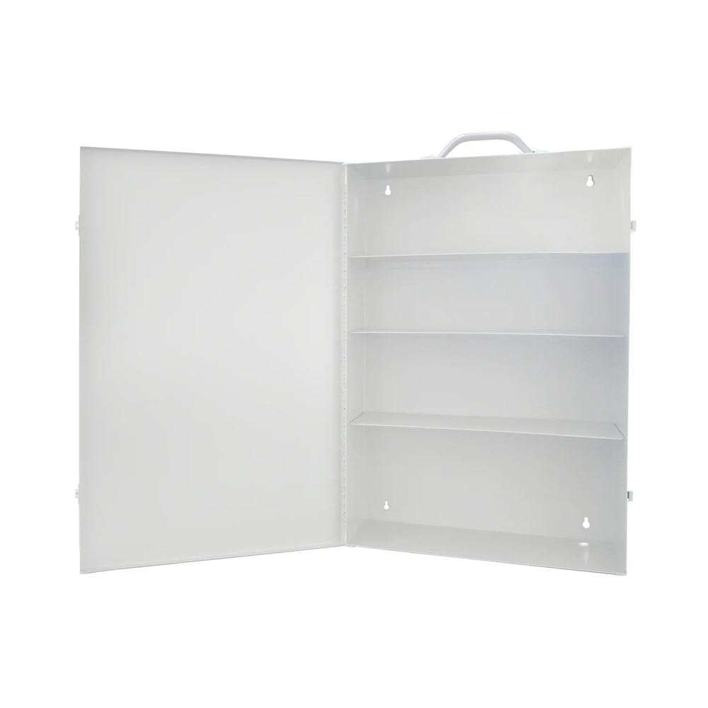 SUREFILL FIRST AID METAL CABINET 4 SHELF EMPTY NO POCKET WHITE
