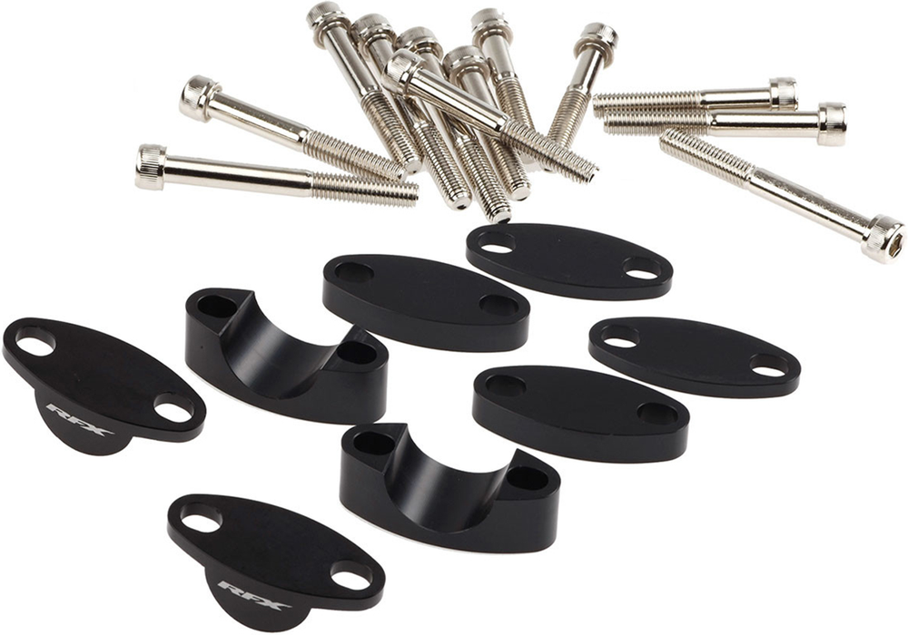 HANDLEBAR RISER KIT 1 1/8" BLACK 25MM/30MM/35MM/40MM