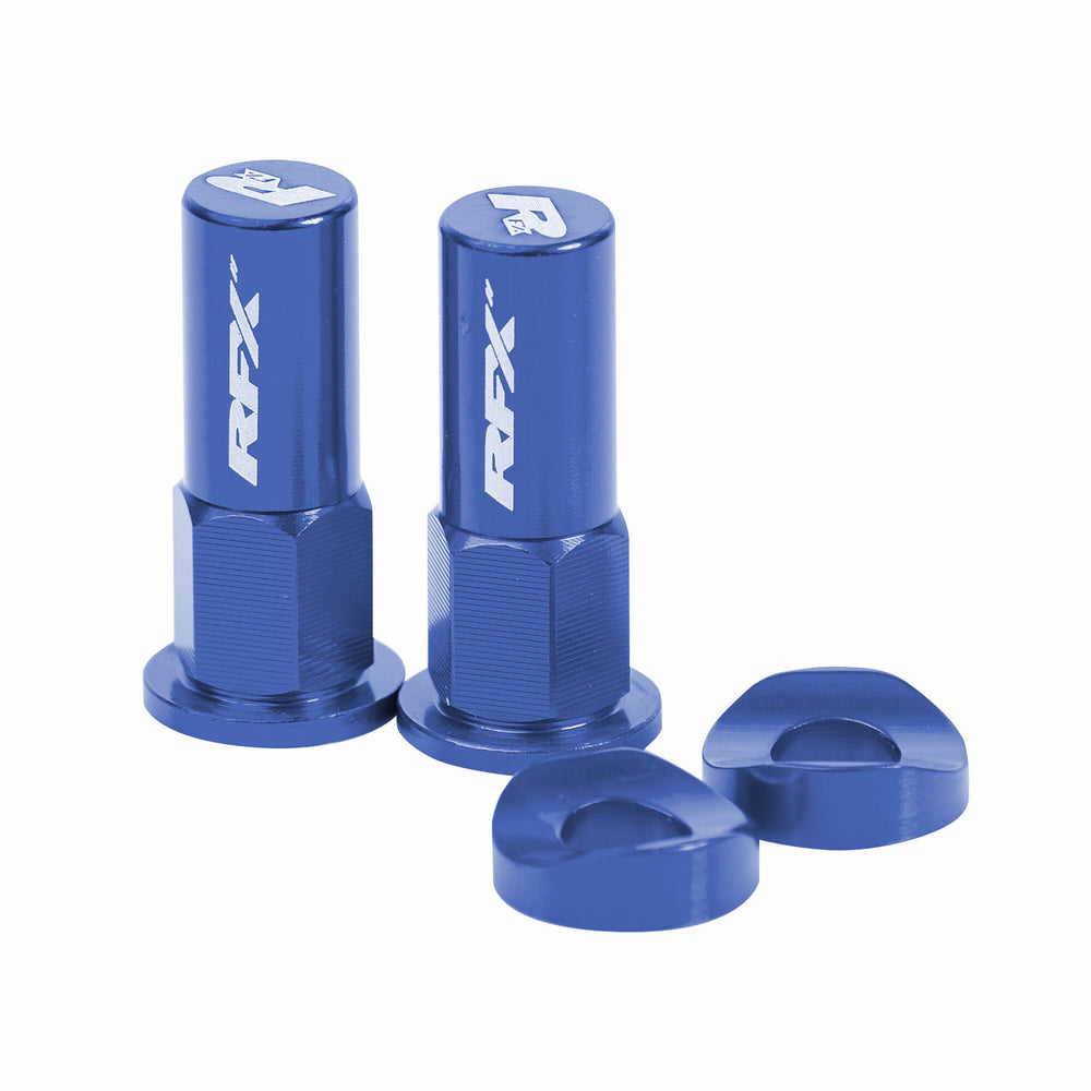 RIM LOCK NUTS & WASHERS 2PCS BLUE