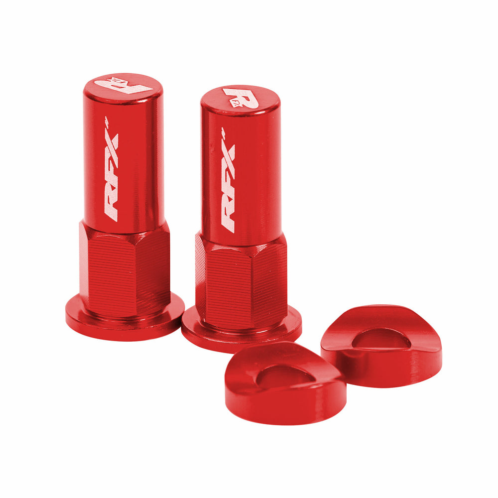 RIM LOCK NUTS & WASHERS 2PCS RED