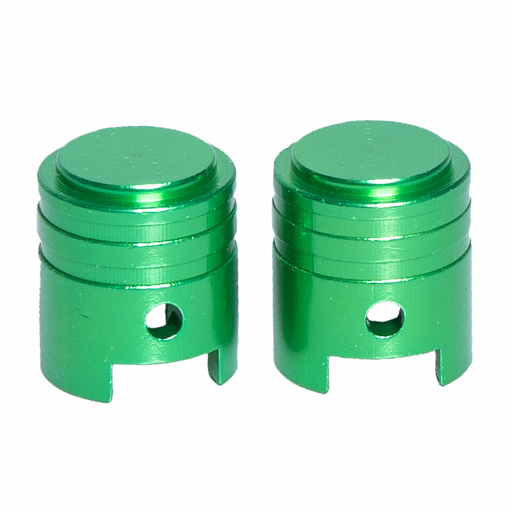 VALVE CAPS 2PCS GREEN