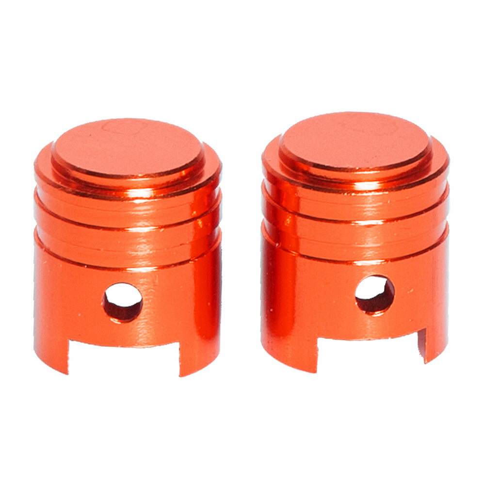 VALVE CAPS 2PCS ORANGE