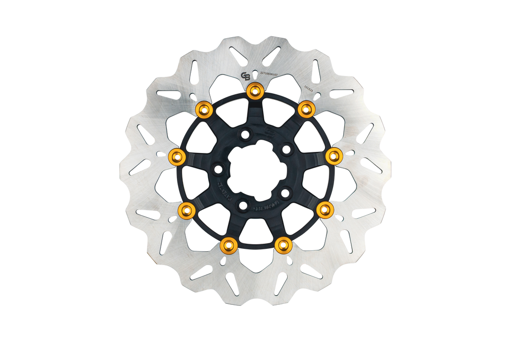 ROTOR 11.8" FLOATING WAVE FR BLACK/GOLD BUTTONS