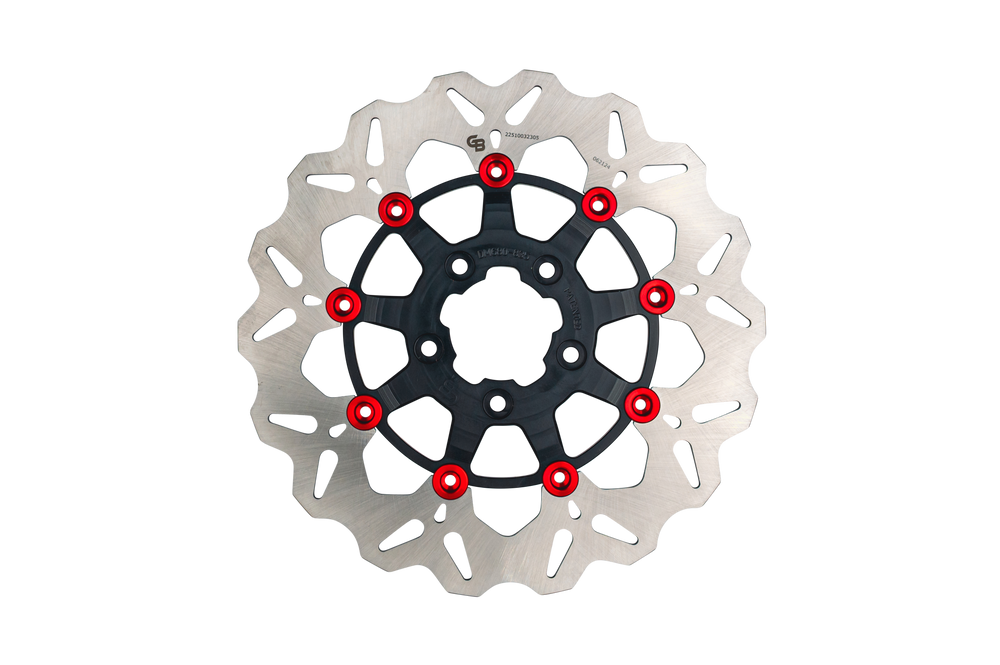 ROTOR 11.5" FLOATING WAVE FR BLACK/RED BUTTONS
