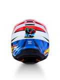 S-M3 FALCON HELMET ECE06/DOT RED FL/WHT/BLUE/YL FLGL 2X