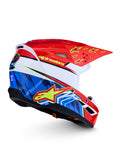 S-M3 FALCON HELMET ECE06/DOT RED FL/WHT/BLUE/YL FLGL XL