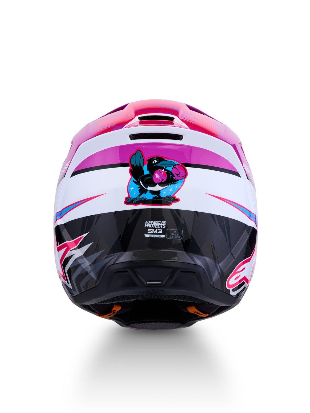 S-M3 FALCON HELMET ECE06/DOT PRPL/WHT/BLK/PINK FL GL LG