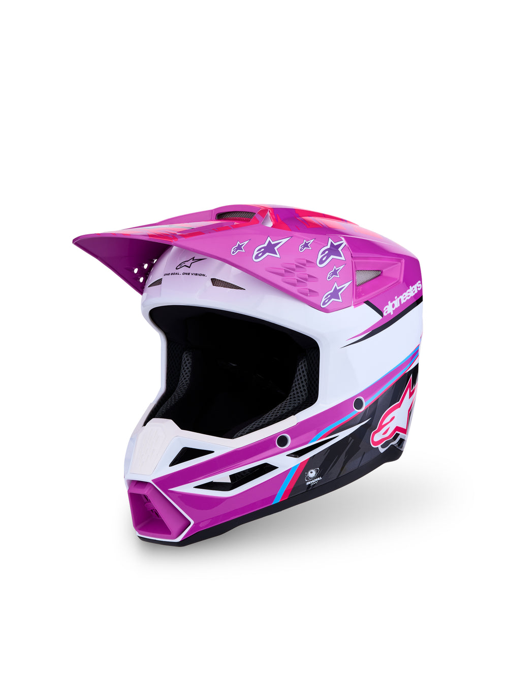 S-M3 FALCON YTH HLMT ECE06/DOT PRPL/WHT/BLK/PINK FL GL YL