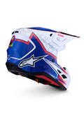 S-M7 BLASTER HELMET ECE06/DOT WHT/BLUE/RED GLOSSY MD