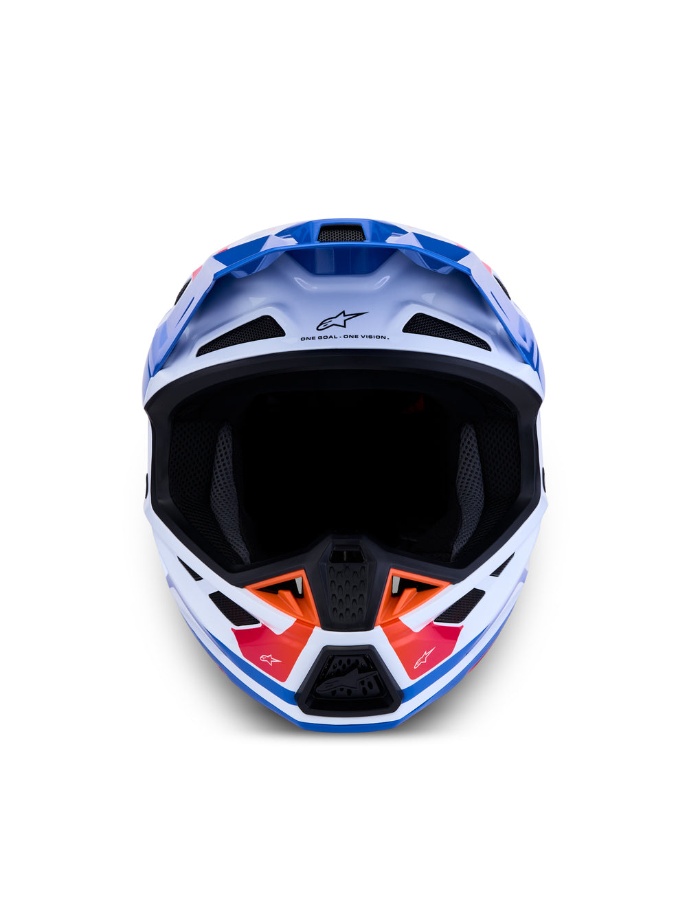 S-M7 CORE HELMET ECE06/DOT WHT/BLUE/ORG/PINK GLOSSY LG