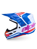 S-M7 CORE HELMET ECE06/DOT WHT/BLUE/ORG/PINK GLOSSY SM