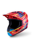 S-M7 CAST HELMET ECE06/DOT RED/YLLW FLUO/BLUE GLOSSY MD
