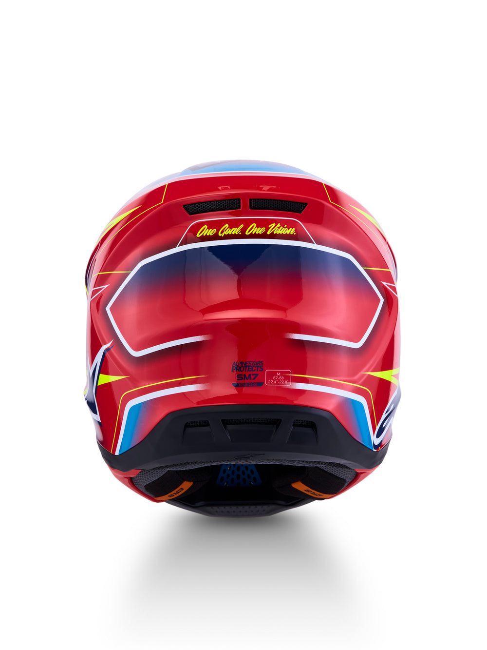 S-M7 CAST HELMET ECE06/DOT RED/YLLW FLUO/BLUE GLOSSY SM