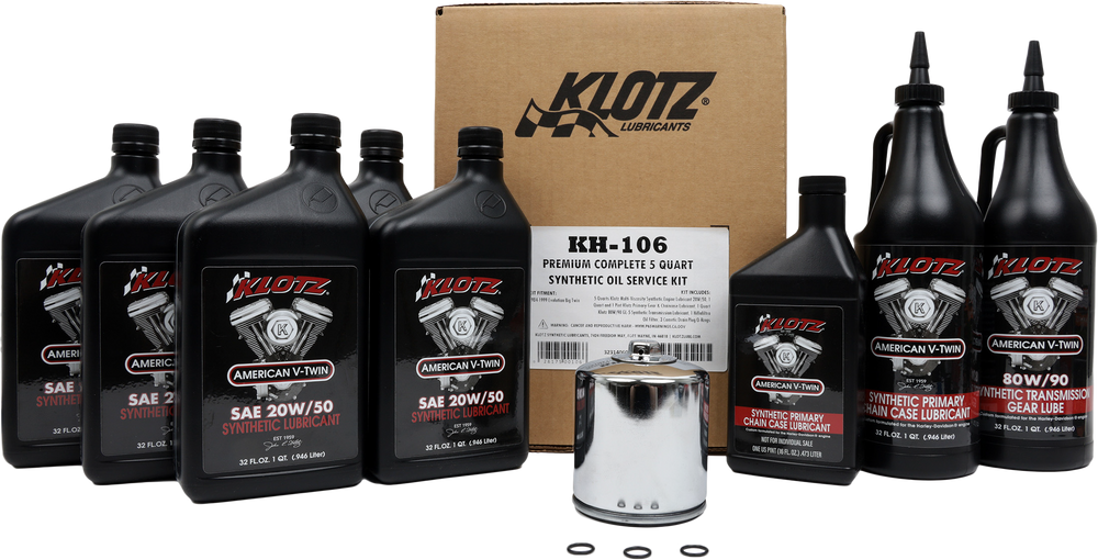 PREMIUM HARLEY DAVIDSON 4QT SYNTHETIC OIL CHANGE KIT