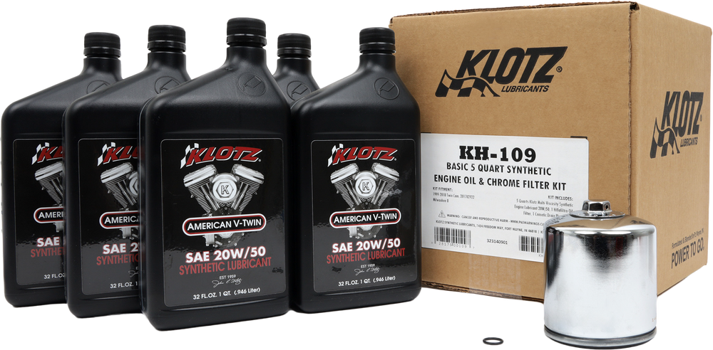 BASIC HARLEY DAVIDSON 5QT SYNTHETIC OIL CHANGE KIT