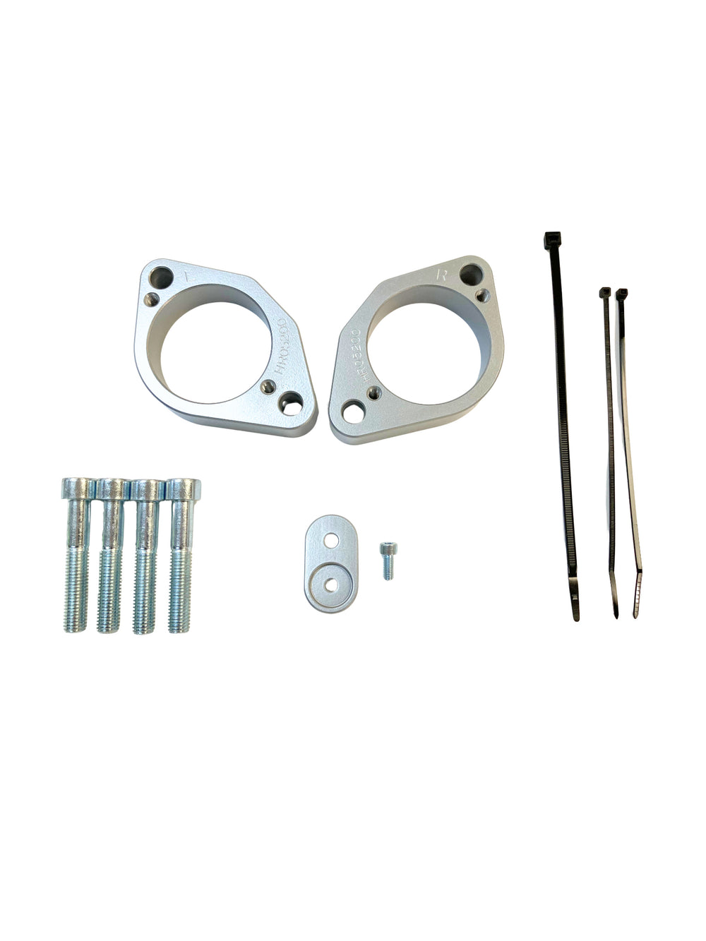 HANDLEBAR RISERS SILVER BMW