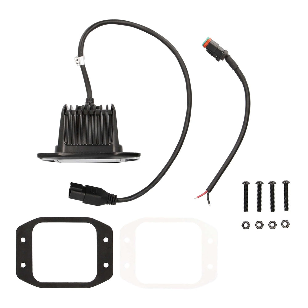BLACKOUT FLUSH MOUNT 3.5IN CUBE 4 LED LIGHT FLOOD