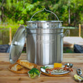 34QT ALUMINUM STOCKPOT WITH BASKET