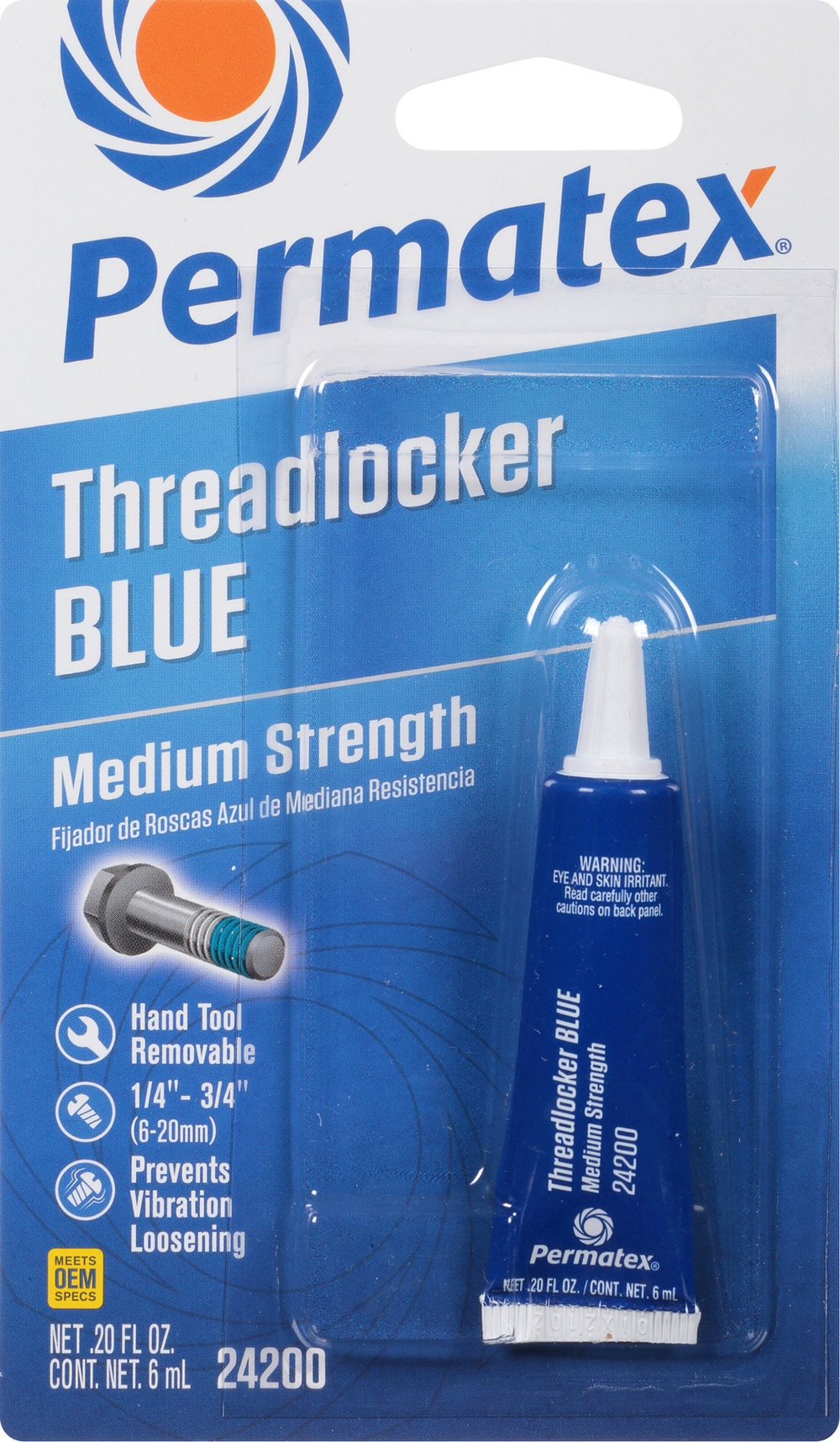MEDIUM STRENGTH THREADLOCKER BLUE 6 ML