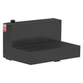 30 GALLON BLACK RECTANGLE DIAMOND PLATE ALUMINUM DIESEL AUXILARY TANK & TOOLBOX