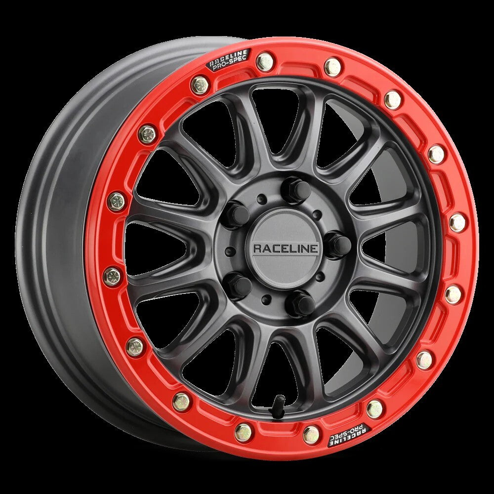 ALPHA WHEEL 4/137 GUNMETAL/RED 15X7 (+10MM)
