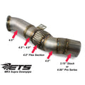 ETS Catted Downpipe - For Oem Sized Catback Toyota Supra 2020