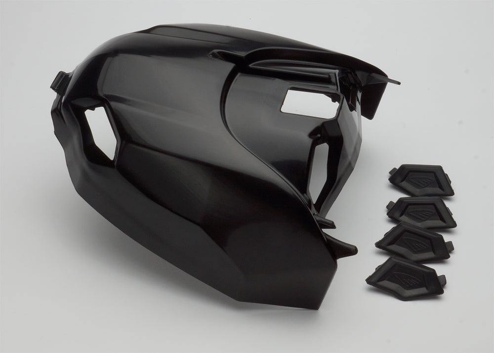VENTED AIR BOX COVER W/PLUGS - BLACK