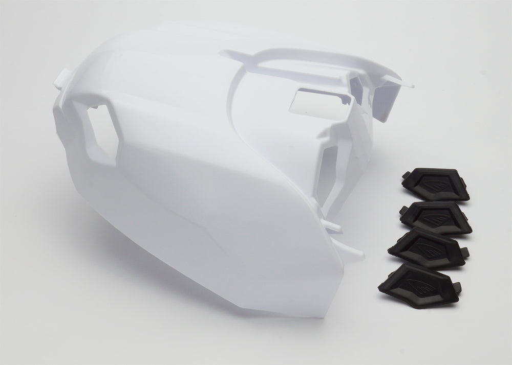 VENTED AIR BOX COVER W/PLUGS - WHITE