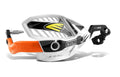 CRM WRAP AROUND HANDGUARDS 1-1/8" CLAMP - WHITE/ORANGE