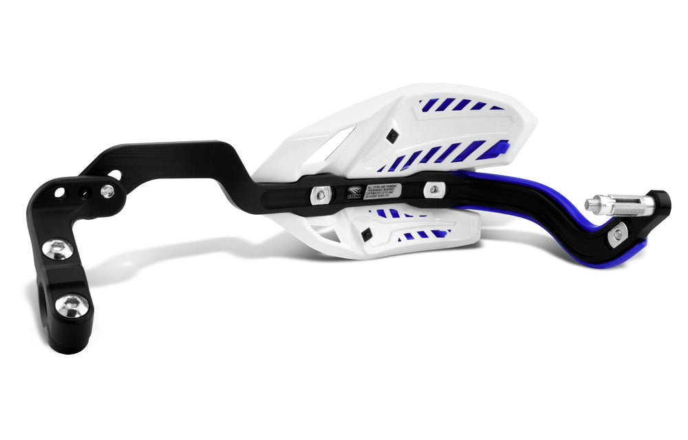 CRM WRAP AROUND HANDGUARDS 1-1/8" CLAMP - WHITE/BLUE