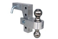 ADJUSTABLE ALUMINUM HITCH BALL MOUNT WITH 2IN & 2.31IN BALLSSILVER