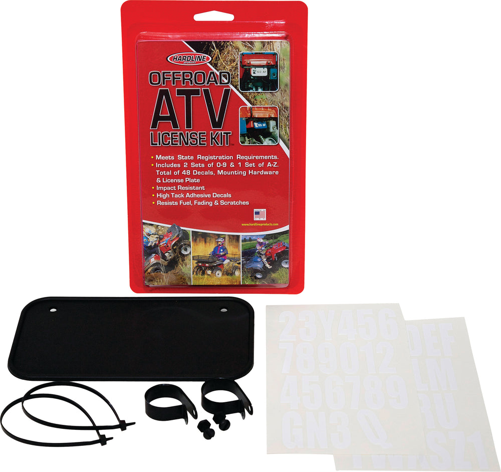 ATV LICENSE PLATE KIT BLACK