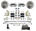 LEED Brakes Power Front Kit with Plain Rotors and Zinc Plated Calipers