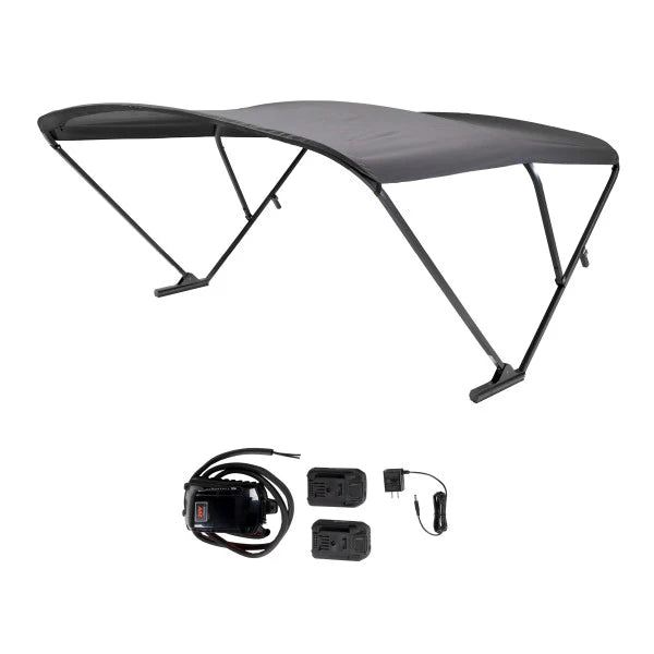 AM COMP SYS ASSY QC BATTERY POWER BIMINIPONTOONS 92102IN WIDE SQ BLK BLK CANVAS