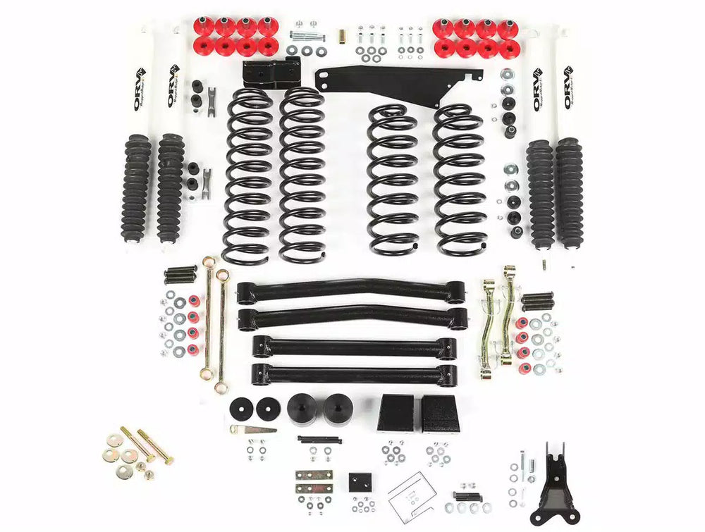 ~(111 lbs. 22X13X13)~ Suspension Lift Kit 4 Inch Shocks 07-18 Jeep Wrangler JK