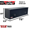 13IN X 16IN X 72INL HD TOP SIDER .100 THICK DIAMOND FLIP UP DOOR BLACK