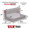 DOT 92 GAL HD SEVERE SERIES LSHAPED REFUELING TANK .190 ALUMINUM