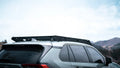 The Snowmass (2019-2022 Rav4) Roof Rack Half Height (Single Row Light Bar) Black Textured Powder Coat Black Anodized