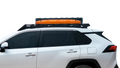 The Snowmass (2019-2022 Rav4) Roof Rack Half Height (Single Row Light Bar) Black Textured Powder Coat Black Anodized