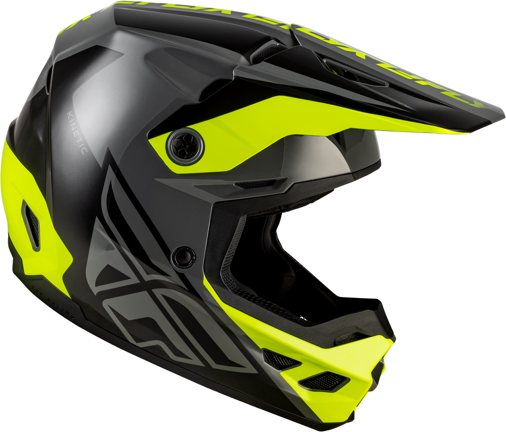 KINETIC CREST HELMET GREY/BLACK/HI-VIS XS