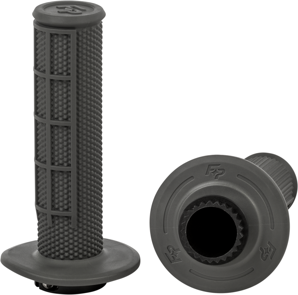 CONTROL MX LOCK-ON GRIPS GREY HALF WAFFLE