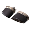 Remus Carbon 175x108mm Angled Titanium Internals w/Adj Clamp Tail Pipe Set (Pair)