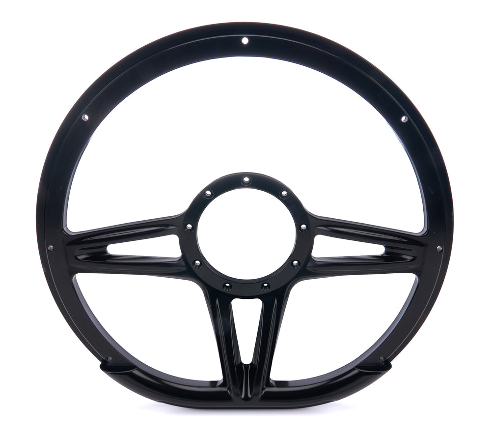 Steering Wheel 14in D-Shape Victory Black