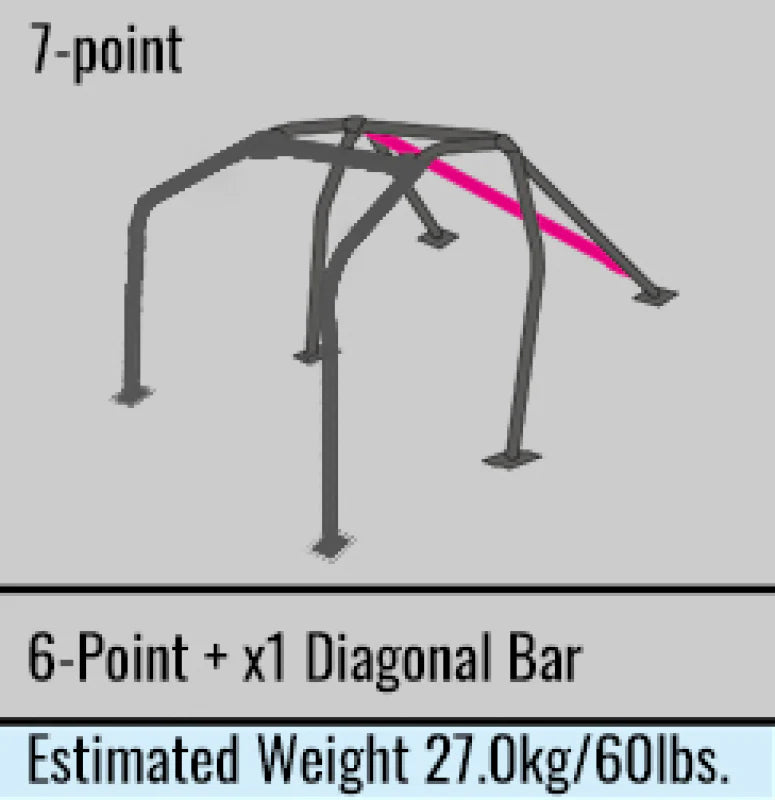 Cusco Steel Roll Cage 7 Point 2 Passenger Through Dash 2015 Subaru WRX / STI