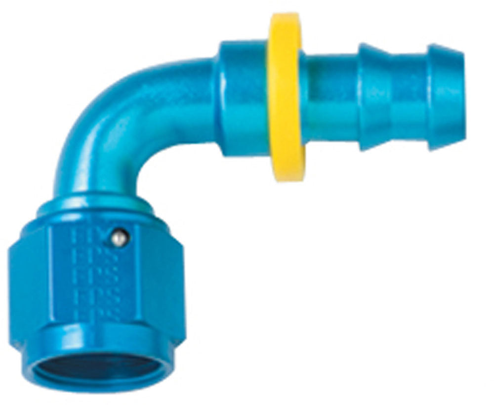 Fragola -4AN Push-Lite End 90 Degree - Blue