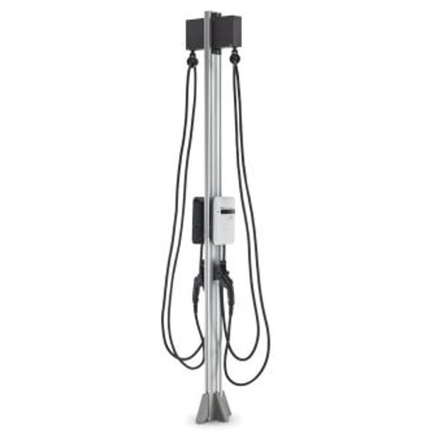 EvoCharge EVSE Single Port Pedestal with Retractor