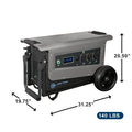 PORTABLE SOLAR GENERATOR 3.1 KWH 30 AMP OUTPUT LITHIUM BATTERY / SOLAR & GRID INPUTS